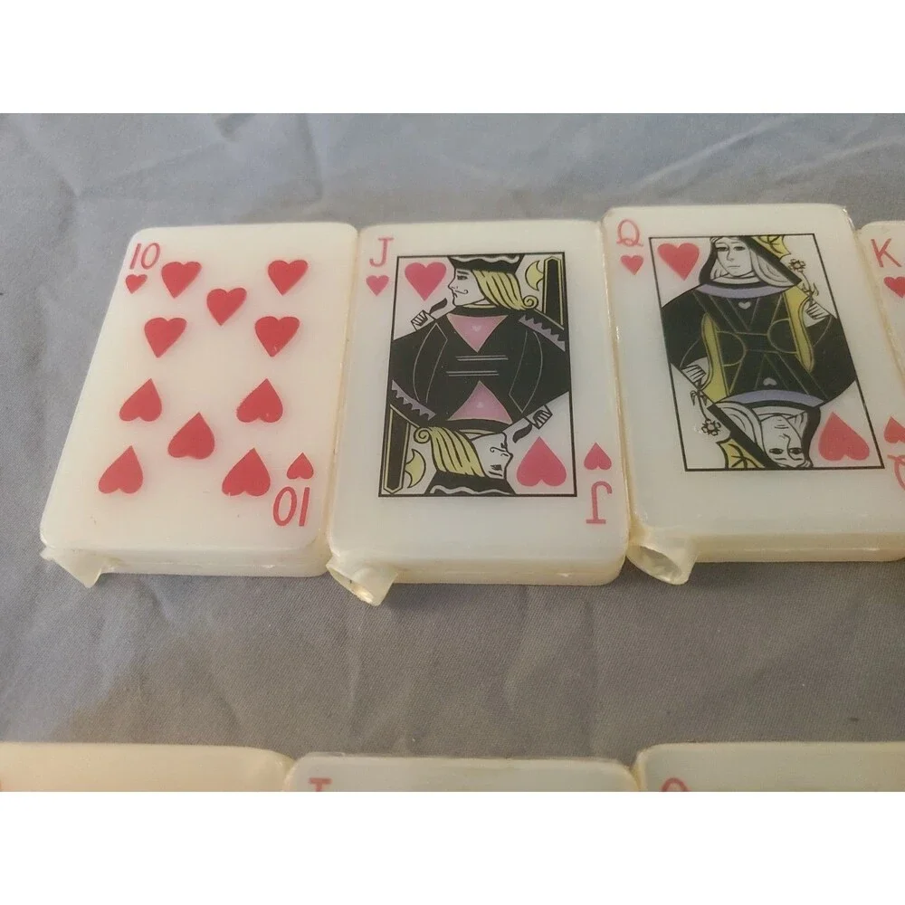 10 Vtg Bar Camper Rv String Light Covers Playing Cards Ace Hearts Royal Flush